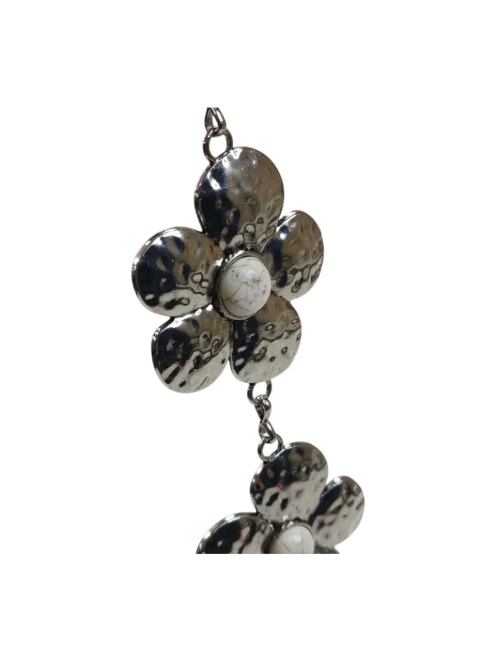 Silver Floral Chain Belt S/M By Truelove Accessories Concho Belt